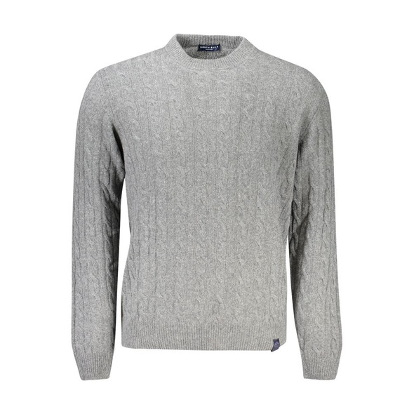 North Sails Gray Wool Men Sweater NO-32935 North Sails Gray Wool Men Sweater NO-32935