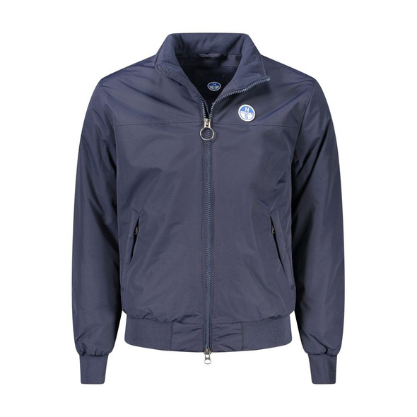 Blue Polyamide Men Jacket NO-32937 Blue Polyamide Men Jacket NO-32937