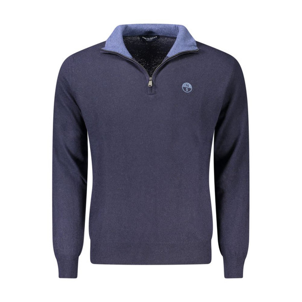 North Sails Blue Wool Men Sweater North Sails Blue Wool Men Sweater