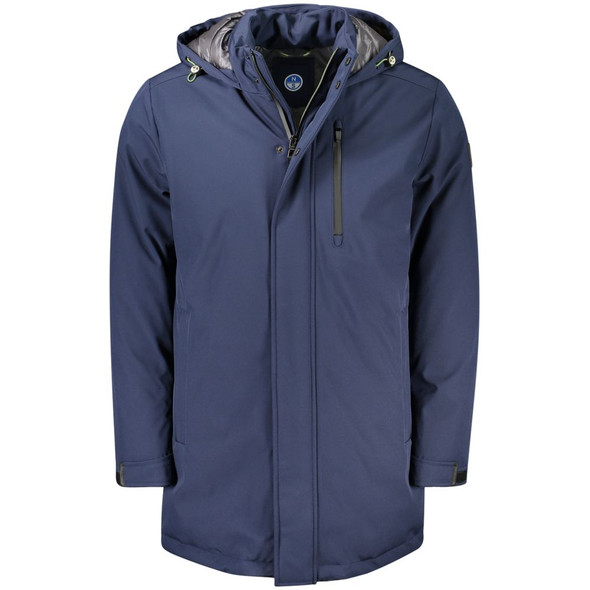 Blue Polyester Men Jacket NO-32946 Blue Polyester Men Jacket NO-32946