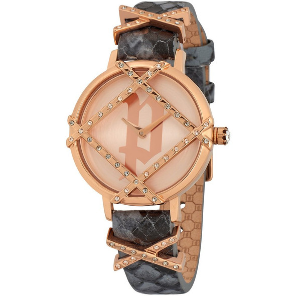 Gray Leather Watch POPL16068BSR32AC Gray Leather Watch POPL16068BSR32AC