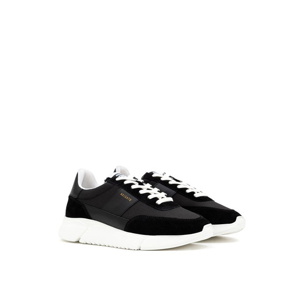 Black And White Fabric And Leather Sneaker Black And White Fabric And Leather Sneaker