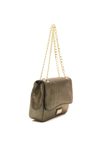 Black Leather Women Crossbody Bag A1042SERENA_OroGold Black Leather Women Crossbody Bag A1042SERENA_OroGold
