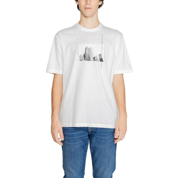 Armani Exchange White Cotton T-Shirt Armani Exchange White Cotton T-Shirt