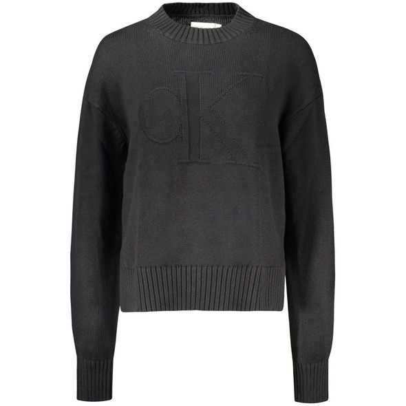 Calvin Klein Black Cotton Women Sweater CA-32965 Calvin Klein Black Cotton Women Sweater CA-32965
