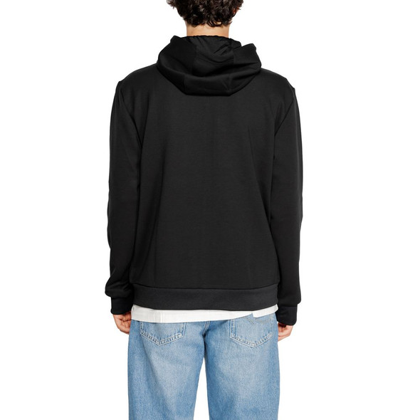 EA7 Emporio Armani Black Polyester Hoody EA7 Emporio Armani Black Polyester Hoody