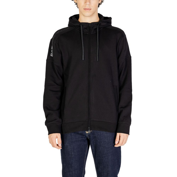 EA7 Emporio Armani Black Cotton Hoody EA7 Emporio Armani Black Cotton Hoody