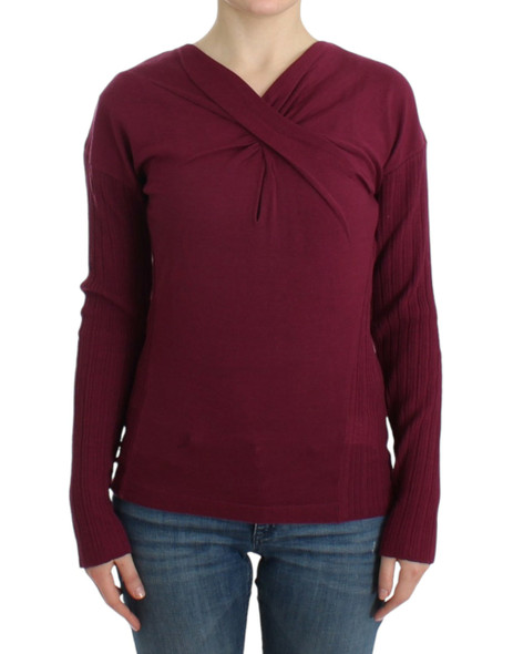 Purple knitted wool sweater Purple knitted wool sweater