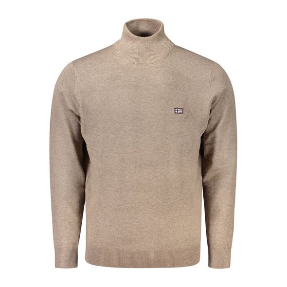 Brown Polyamide Men Sweater NO-33156 Brown Polyamide Men Sweater NO-33156