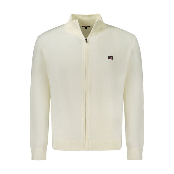 White Polyamide Men Cardigan White Polyamide Men Cardigan