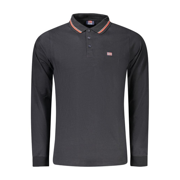 Norway 1963 Black Cotton Men Polo Shirt Norway 1963 Black Cotton Men Polo Shirt