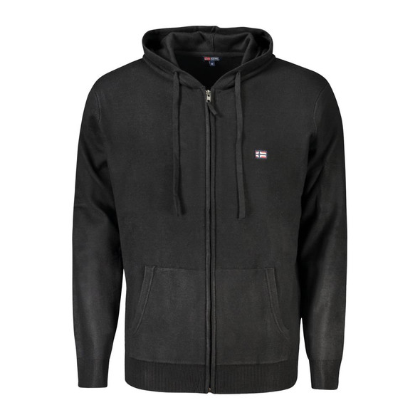 Black Polyamide Men Cardigan Black Polyamide Men Cardigan