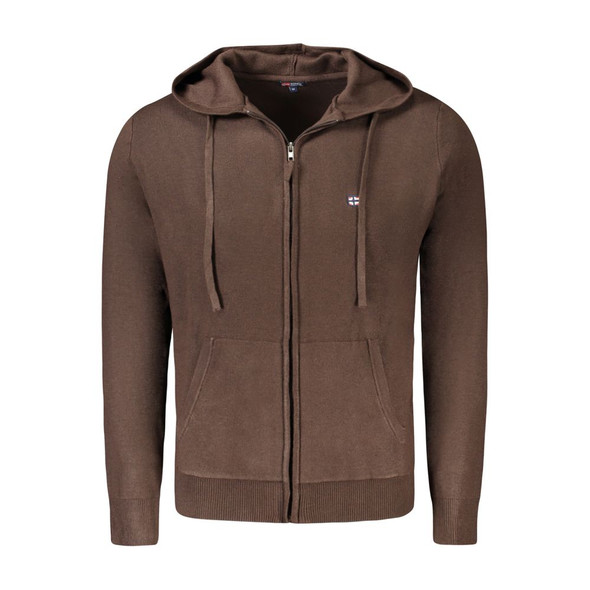 Brown Polyamide Men Cardigan Brown Polyamide Men Cardigan