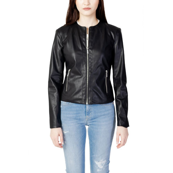 Black Polyester Jackets & Coat AR10427100009RO Black Polyester Jackets & Coat AR10427100009RO