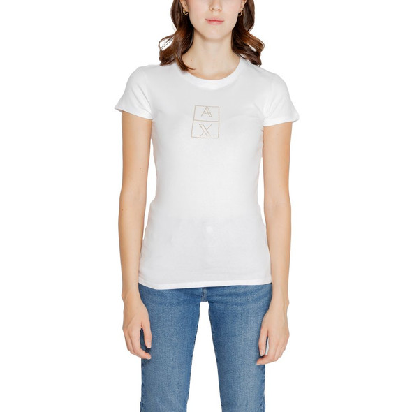 Armani Exchange White Cotton T-Shirt AR14710900008RO Armani Exchange White Cotton T-Shirt AR14710900008RO