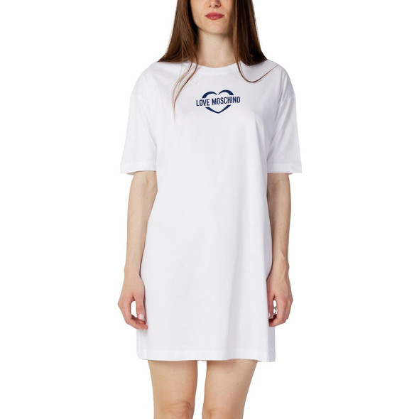 Love Moschino White Cotton Short LO10219400008RO Love Moschino White Cotton Short LO10219400008RO