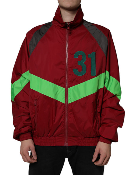 Multicolor Nylon Full Zip Windbreaker Jacket Multicolor Nylon Full Zip Windbreaker Jacket