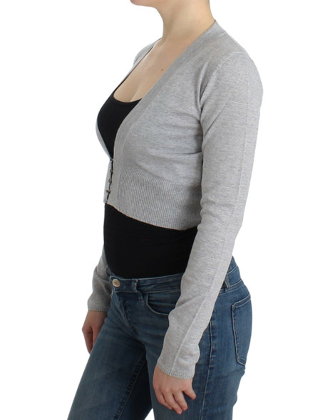 Gray cropped wool cardigan Gray cropped wool cardigan