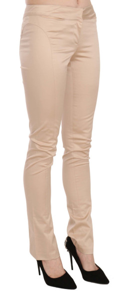 Just Cavalli Cream Low Waist Skinny Formal Trousers Pants Just Cavalli Cream Low Waist Skinny Formal Trousers Pants