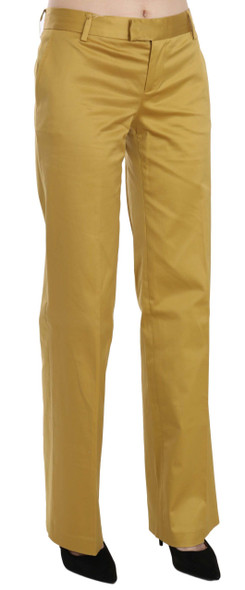 Just Cavalli Mustard Yellow Straight Formal Trousers Pants Just Cavalli Mustard Yellow Straight Formal Trousers Pants