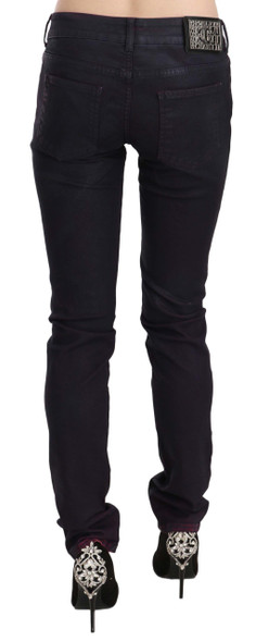 Just Cavalli Black Cotton Low Waist Skinny Denim Pants Just Cavalli Black Cotton Low Waist Skinny Denim Pants