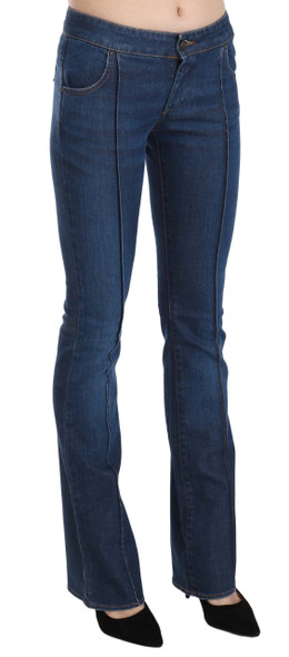 Just Cavalli Blue Low Waist Boot Cut Denim Pants Jeans Just Cavalli Blue Low Waist Boot Cut Denim Pants Jeans