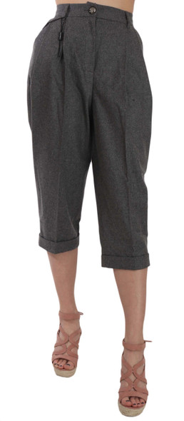 Wool Cropped Trouser Pleated Pant Wool Cropped Trouser Pleated Pant