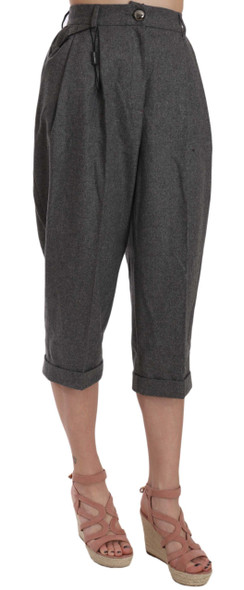 Wool Cropped Trouser Pleated Pant Wool Cropped Trouser Pleated Pant