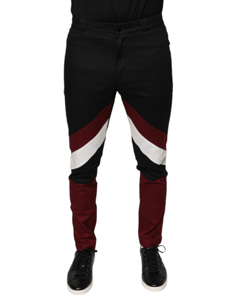 Dolce & Gabbana Multicolor Stripe Skinny Cotton Pants PAN75560 Dolce & Gabbana Multicolor Stripe Skinny Cotton Pants PAN75560