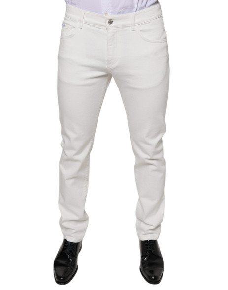 White Cotton Skinny Slim Men Denim Jeans White Cotton Skinny Slim Men Denim Jeans