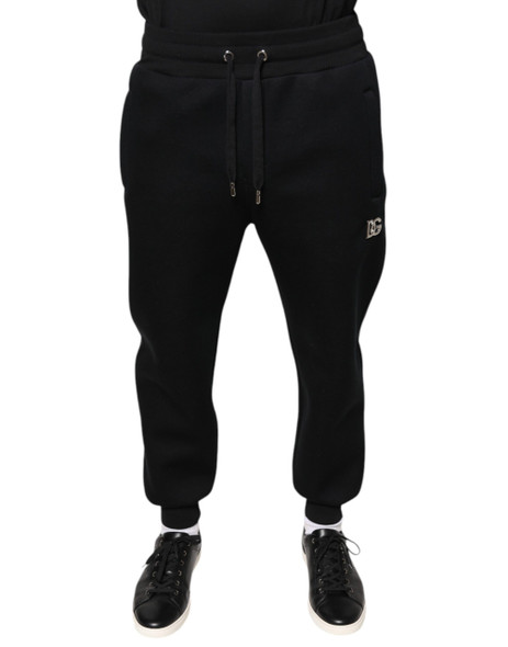 Dolce & Gabbana Black Modal DG Logo Jogger Men Sweatpants Pants Dolce & Gabbana Black Modal DG Logo Jogger Men Sweatpants Pants