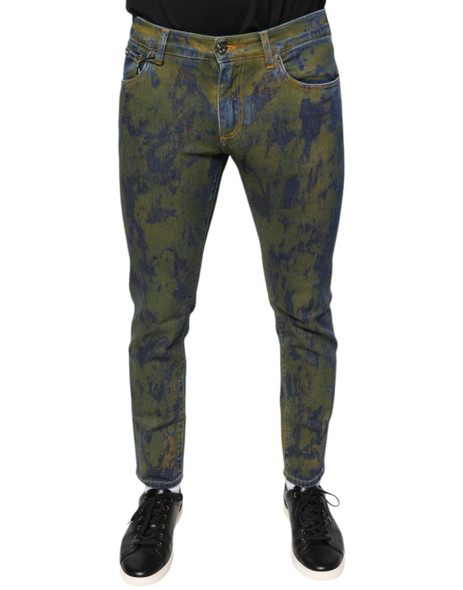 Dolce & Gabbana Blue Cotton Dye Slim Fit Men Denim Jeans Dolce & Gabbana Blue Cotton Dye Slim Fit Men Denim Jeans