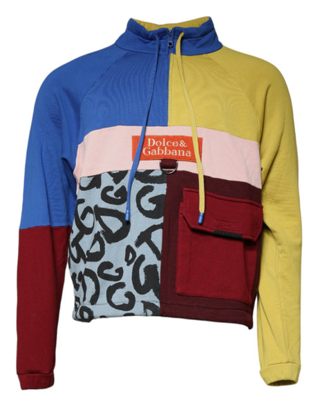 Multicolor Patchwork Men Sweatshirt Sweater Multicolor Patchwork Men Sweatshirt Sweater