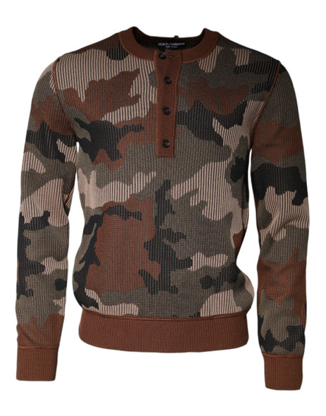 Dolce & Gabbana Multicolor Camouflage Men Pullover Sweater Dolce & Gabbana Multicolor Camouflage Men Pullover Sweater