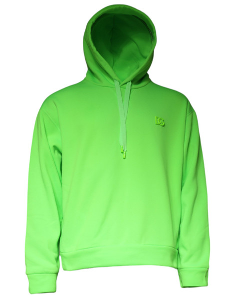 Dolce & Gabbana Green Logo Hooded Pullover Sweatshirt Sweater TSH87004 Dolce & Gabbana Green Logo Hooded Pullover Sweatshirt Sweater TSH87004