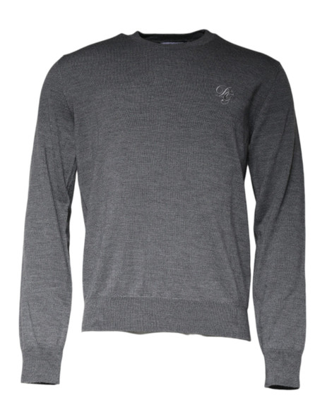 Dark Gray Wool Crew Neck Pullover Sweater TSH87056 Dark Gray Wool Crew Neck Pullover Sweater TSH87056