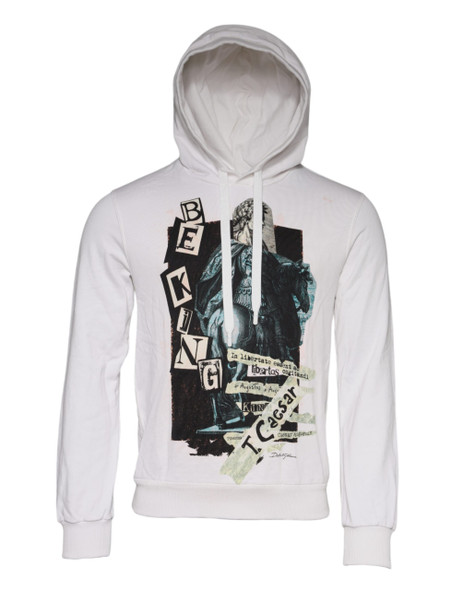 Dolce & Gabbana White Caesar Cotton Hooded Pullover Sweater TSH87224 Dolce & Gabbana White Caesar Cotton Hooded Pullover Sweater TSH87224