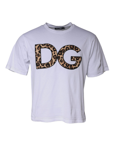 White DG Logo Cotton Shorts Sleeves T-shirt White DG Logo Cotton Shorts Sleeves T-shirt