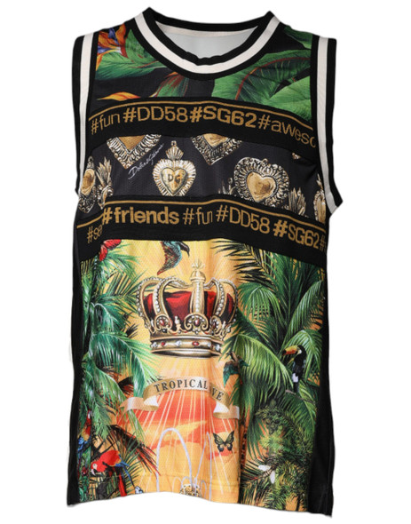 Multicolor Tropical Sleeveless Tank T-shirt Multicolor Tropical Sleeveless Tank T-shirt