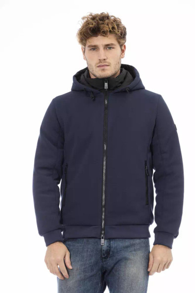 Blue Polyester Men Jacket BA-23718-FBB-297 Blue Polyester Men Jacket BA-23718-FBB-297