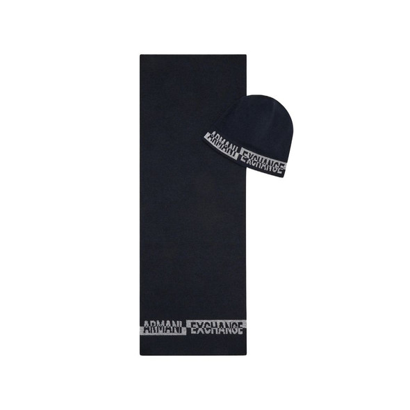Armani Exchange Blue Wool Scarf Armani Exchange Blue Wool Scarf