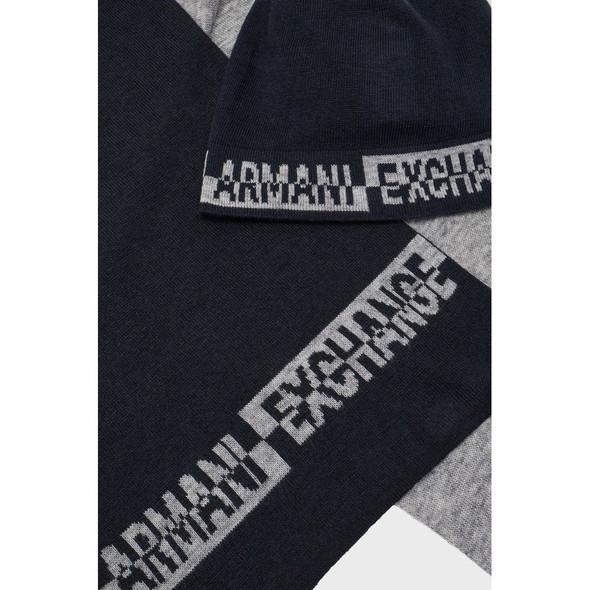 Armani Exchange Blue Wool Scarf Armani Exchange Blue Wool Scarf