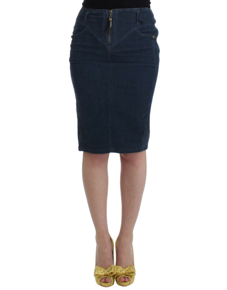 Blue corduroy pencil skirt Blue corduroy pencil skirt