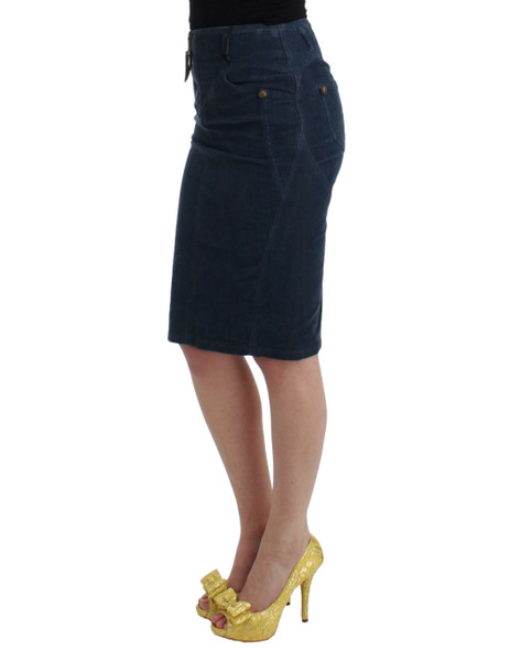 Blue corduroy pencil skirt Blue corduroy pencil skirt