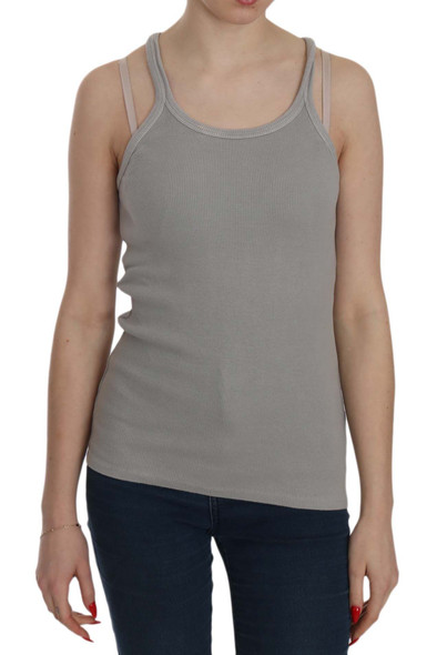 Grey Sleeveless Spaghetti Strap Shirt Grey Sleeveless Spaghetti Strap Shirt