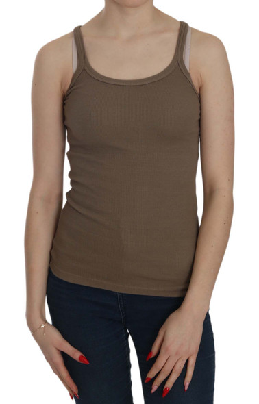 Brown Sleeveless Spaghetti Strap Top Brown Sleeveless Spaghetti Strap Top