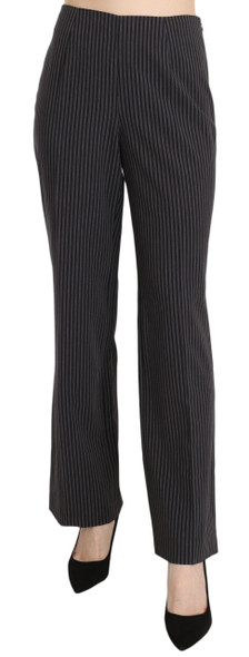 BENCIVENGA Black Striped Cotton Sretch Dress Trousers Pants BENCIVENGA Black Striped Cotton Sretch Dress Trousers Pants