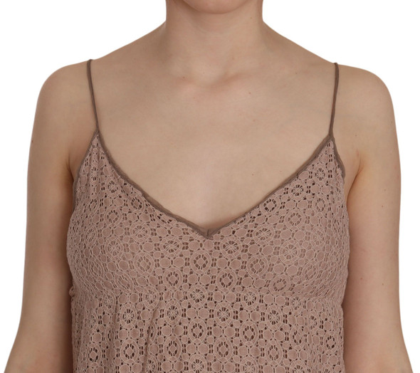 Beige Spaghetti Strap A-line Mini Cotton Dress Beige Spaghetti Strap A-line Mini Cotton Dress