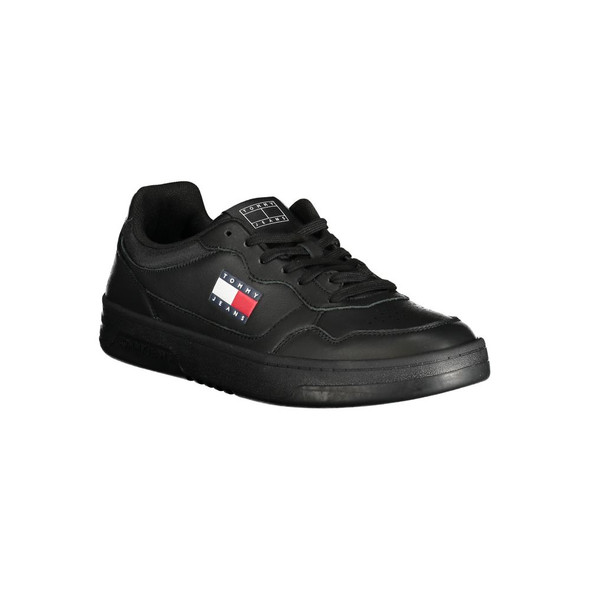 Black Polyethylene Men Sneaker TO-33495 Black Polyethylene Men Sneaker TO-33495