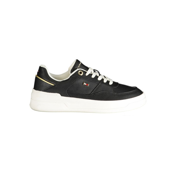 Black Polyethylene Women Sneaker TO-33498 Black Polyethylene Women Sneaker TO-33498